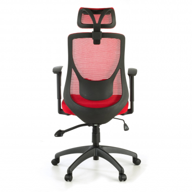 chaise de bureau rouge lake maille accoudoirs reglables 1d soutien lombaire appui tete 8