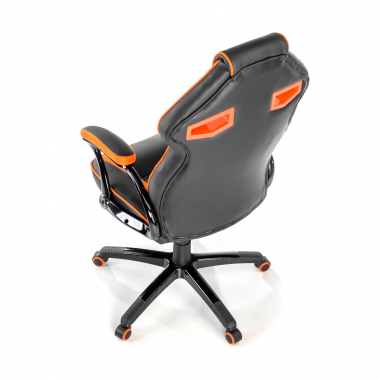 chaise gaming orange similicuir simil cuir accoudoirs fixes 6