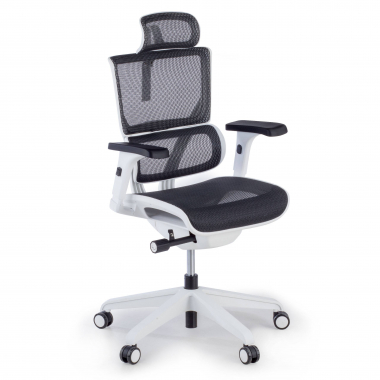 Chaise de Bureau avec appuie-tête Vision white, en maille