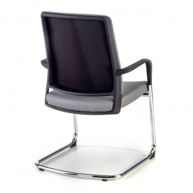 chaise de conference gris similicuir simil cuir accoudoirs fixes 7