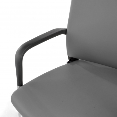 chaise de conference gris similicuir simil cuir accoudoirs fixes 5
