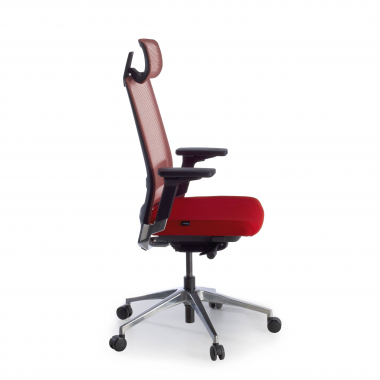 chaise de bureau rouge avec appui tete maille accoudoirs reglables 3d soutien lombaire appui tete 5