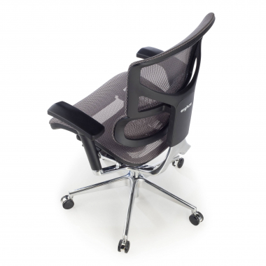 chaise ergonomique gris next2 sans appui tete maille accoudoirs reglables 4d double soutien lombaire 8