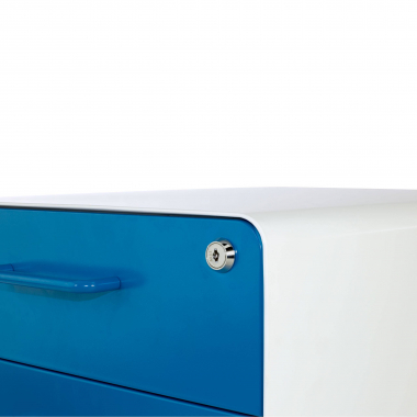 caisson de bureau blanc bleu zole 5