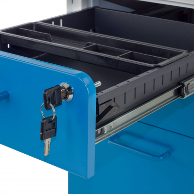caisson de bureau blanc bleu zole 4