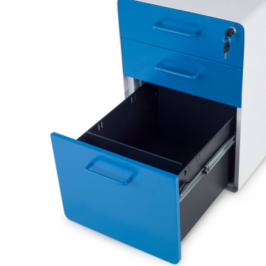 caisson de bureau blanc bleu zole 6
