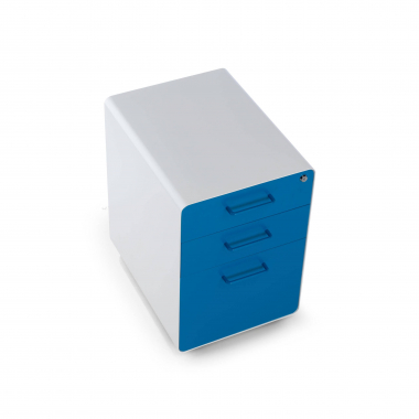 caisson de bureau blanc bleu zole 8