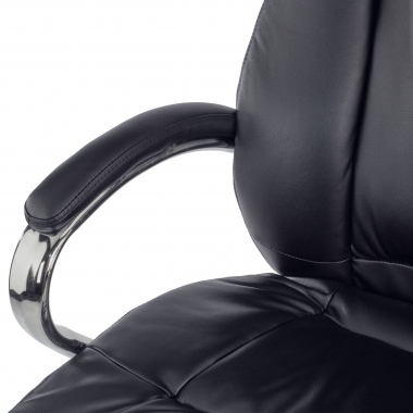fauteuil de bureau noir lugano simil cuir accoudoirs rembourres 5