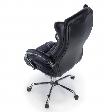 fauteuil de bureau noir lugano simil cuir accoudoirs rembourres 10