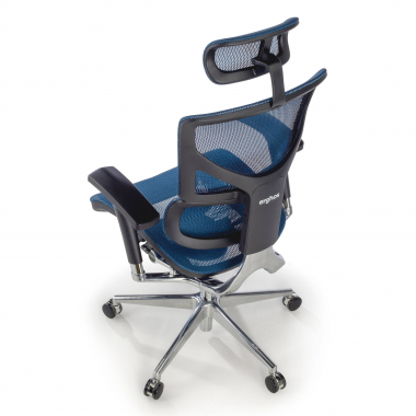 chaise ergonomique bleu next1 avec repose tete maille accoudoirs reglables 4d soutien lombaire appui tete 9