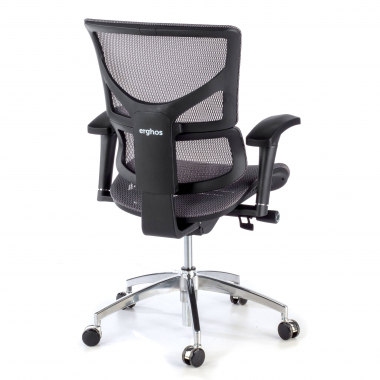 chaise ergonomique gris next1 sans repose tete maille accoudoirs reglables 4d double soutien lombaire 8