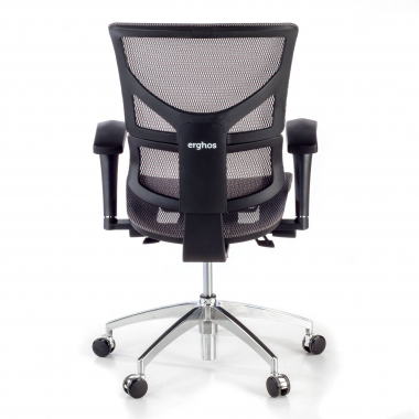 chaise ergonomique gris next1 sans repose tete maille accoudoirs reglables 4d double soutien lombaire 6