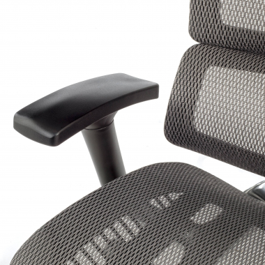 chaise ergonomique gris next2 avec appui tete maille accoudoirs reglables 4d soutien lombaire appui tete 6