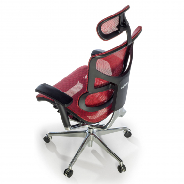 chaise ergonomique rouge next2 avec appui tete maille accoudoirs reglables 4d soutien lombaire appui tete 9