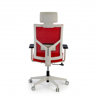 Chaise pour Ordinateur Ergonomique Verdi white, avec appui-tête et accoudoirs ajustables