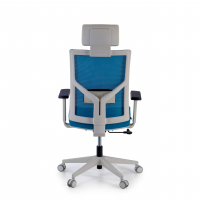 Chaise pour ordinateur Ergonomique Verdi white, avec appui-tête accoudoirs ajustables