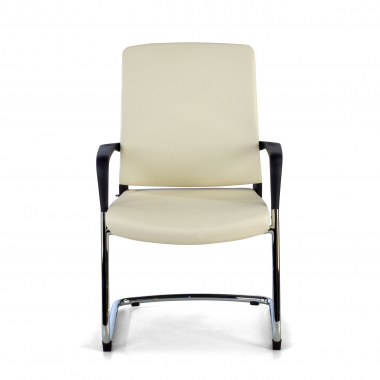 chaise de conference blanc similicuir simil cuir accoudoirs fixes 3