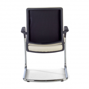 chaise de conference blanc similicuir simil cuir accoudoirs fixes 7