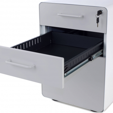 caisson de bureau blanc gris zole 6