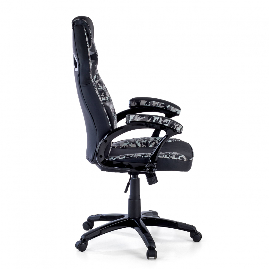 Chaise Gaming Warrior, soutien lombaire, camouflage