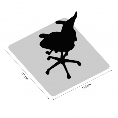 Tapis de Chaise de Bureau Convexe en PVC Transparent