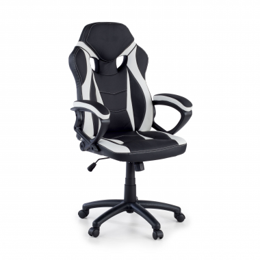 chaise gaming blanc drift simil cuir accoudoirs fixes 1