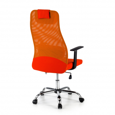 chaise de bureau orange sigma maille accoudoirs fixes appui tete 6