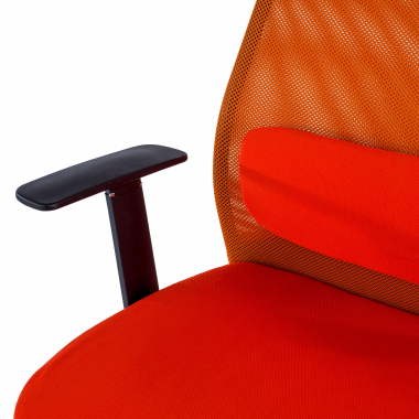 chaise de bureau orange sigma maille accoudoirs fixes appui tete 5