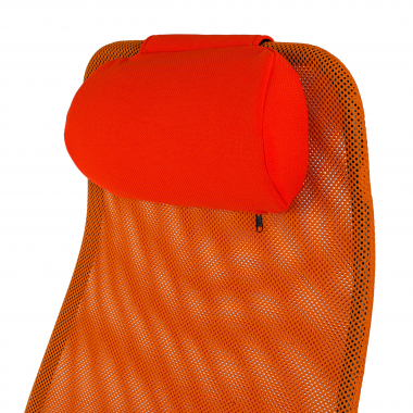 chaise de bureau orange sigma maille accoudoirs fixes appui tete 7