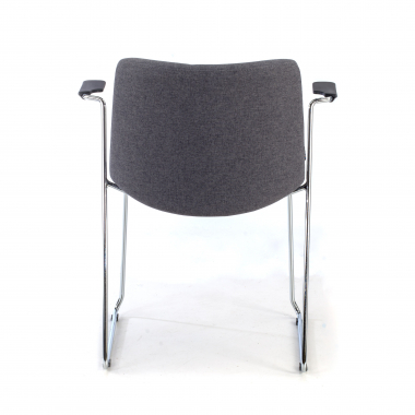 chaise de conference noir avec des bras tissu accoudoirs fixes 9