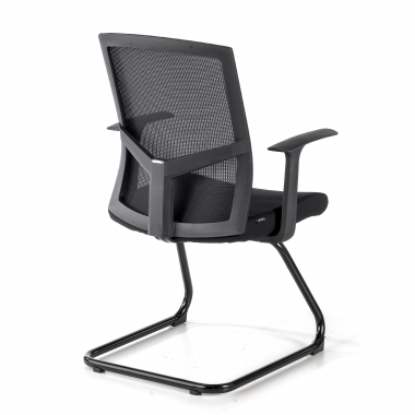 chaise de conference noir chaise confidente maille accoudoirs fixes 6