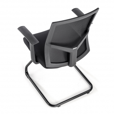 chaise de conference noir chaise confidente maille accoudoirs fixes 8