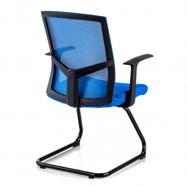 chaise de conference bleu chaise confidente maille accoudoirs fixes 6