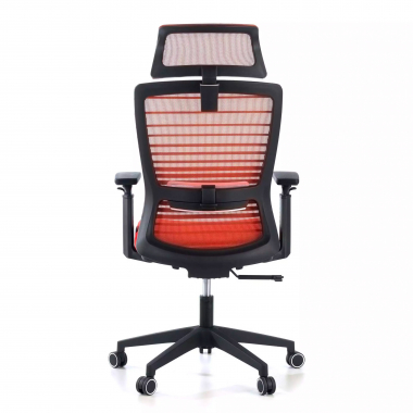 chaise de bureau rouge tesla maille accoudoirs reglables 3d soutien lombaire appui tete 8