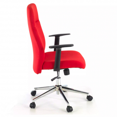 chaise de bureau rouge smith tissu accoudoirs fixes 3
