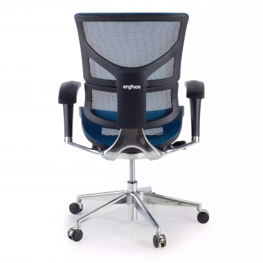 chaise ergonomique bleu next2 sans appui tete maille accoudoirs reglables 4d double soutien lombaire 6
