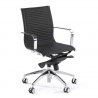 Fauteuil bureau design Brenton, cadre en acier, dossier bas