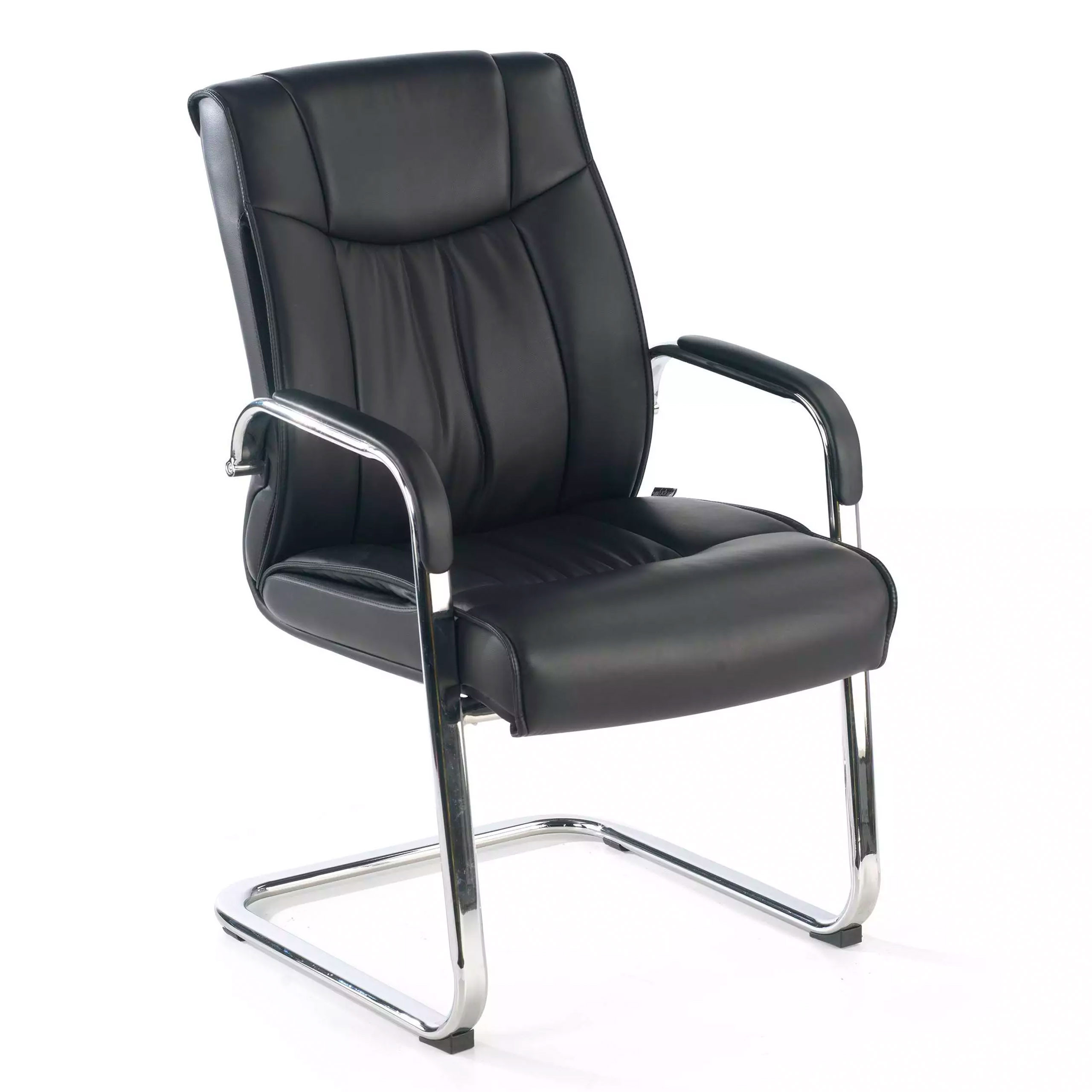 Fauteuil salle d'attente Atlanta, patin, Cuir Véritable
