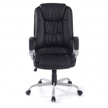 fauteuil de bureau noir baltimore simil cuir accoudoirs rembourres 3