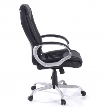 fauteuil de bureau noir baltimore simil cuir accoudoirs rembourres 4