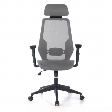 chaise de bureau gris belinda maille accoudoirs reglables 1d soutien lombaire appui tete 3
