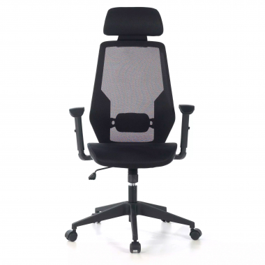 chaise de bureau noir belinda maille accoudoirs reglables 1d soutien lombaire appui tete 3