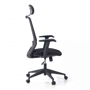 chaise de bureau noir belinda maille accoudoirs reglables 1d soutien lombaire appui tete 5