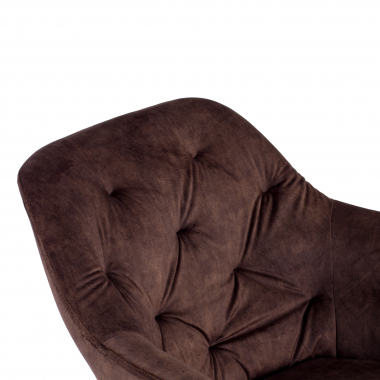 chaise pivotante marron rose tissu sans accoudoirs 8