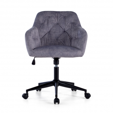 chaise pivotante gris rose tissu sans accoudoirs 3