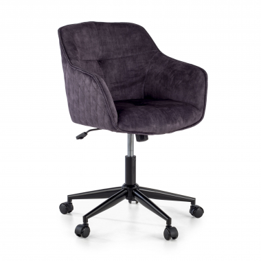 chaise pivotante noir watson tissu sans accoudoirs 1
