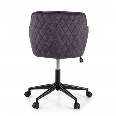 chaise pivotante noir watson tissu sans accoudoirs 6