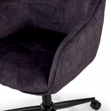 chaise pivotante noir watson tissu sans accoudoirs 7