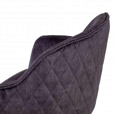 chaise pivotante noir watson tissu sans accoudoirs 9