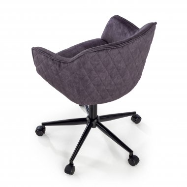 chaise pivotante noir watson tissu sans accoudoirs 11